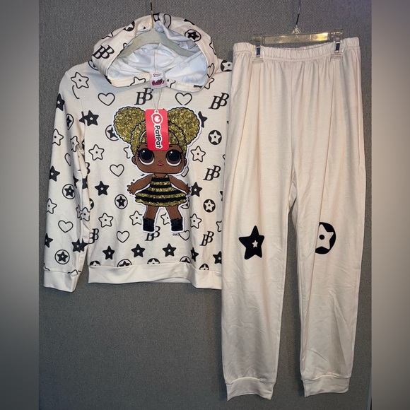 PatPat Other - PatPat L.O.L surprise size 9-10 years Glittery character hoodie joggers outfit